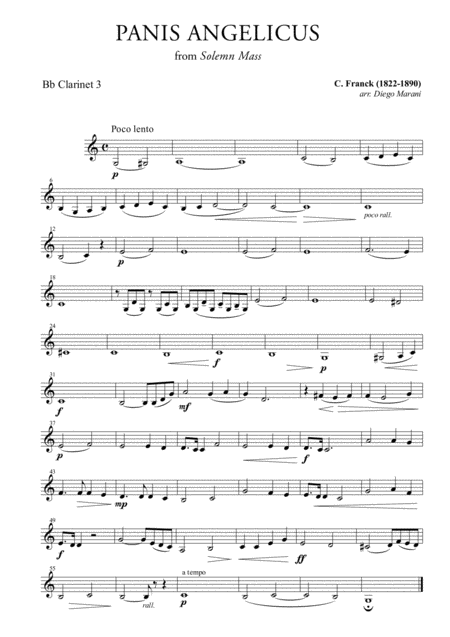 Panis Angelicus For Clarinet Quartet Page 2