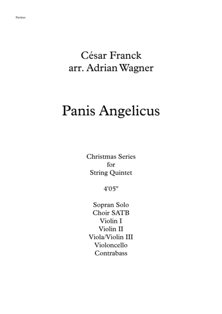 Panis Angelicus String Quintet Optional With Choir Arr Adrian Wagner Page 2