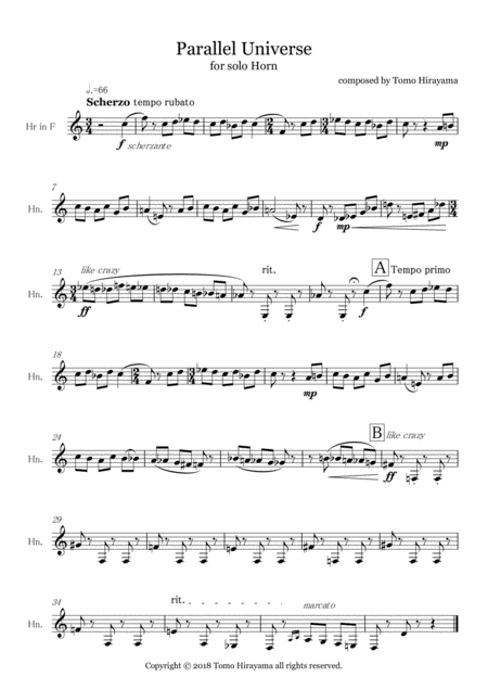 Parallel Universe For Solo Horn Page 2