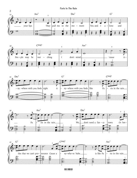 Paris In The Rain C Major Key Page 2