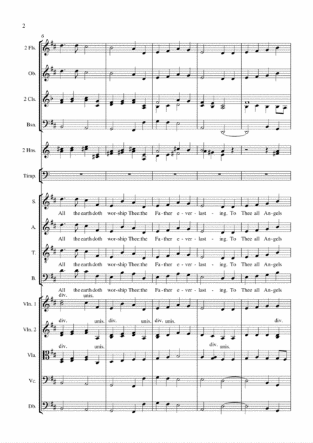 Parry Te Deum Orchestrated By Adrian Connell Full Score Page 2