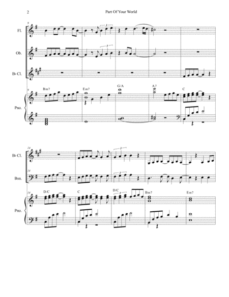 Part Of Your World For Woodwind Quartet Page 2