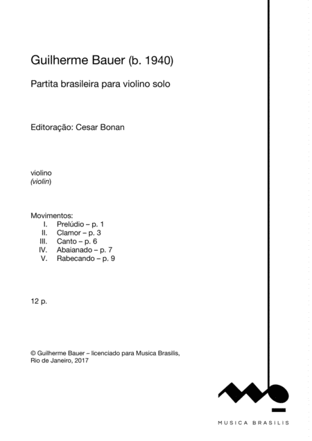 Partita Brasileira Para Violino Solo Page 2