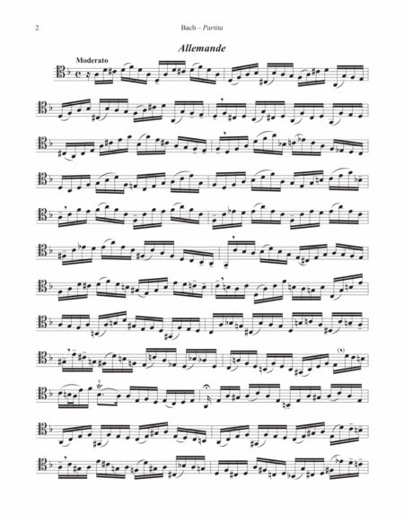 Partita Bwv 1013 For Trombone Alone Page 2