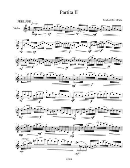 Partita Ii For Solo Violin Page 2