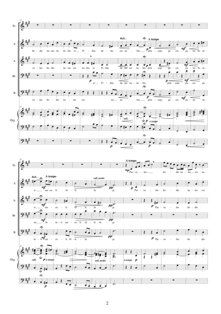 Parvulus Hodie Natus Est Christmas Motet For Soprano Solo Mixed Choir And Organ Page 2