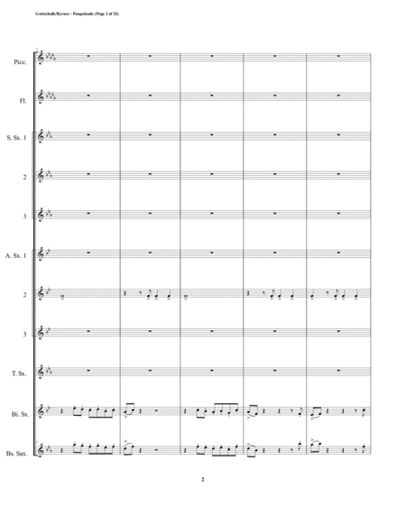 Pasquinade Saxophone Nonet Flute Piccolo Page 2
