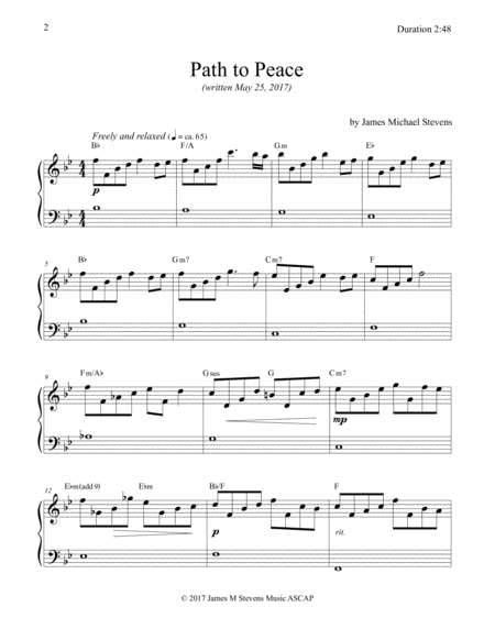 Path To Peace Relaxing Piano Page 2