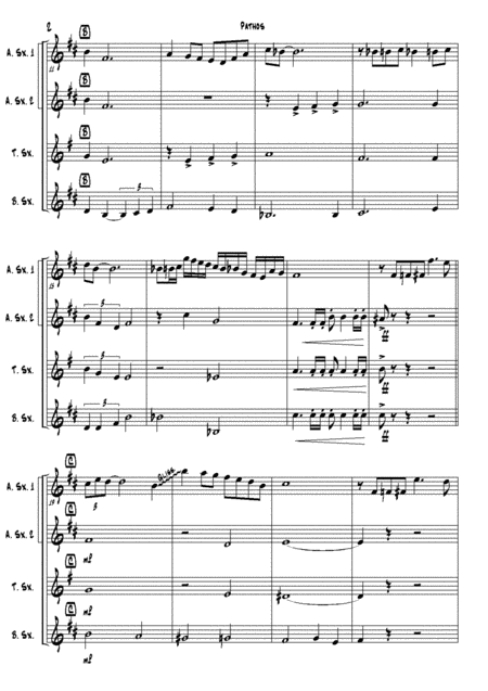 Pathos An Orginal Ballad For Sax Aatb Quartet Page 2