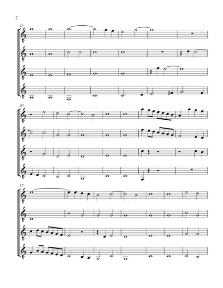 Pavana 1 Guitar Quartet Score And Parts Page 2