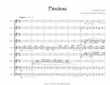 Pavane For Flute Choir Flute Ensemble By Gabriel Faure Page 2