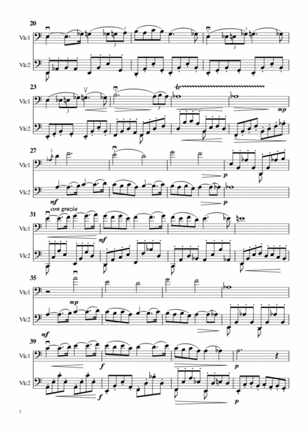 Pavane Gabriel Faure Op 50 For Cello Duet Page 2