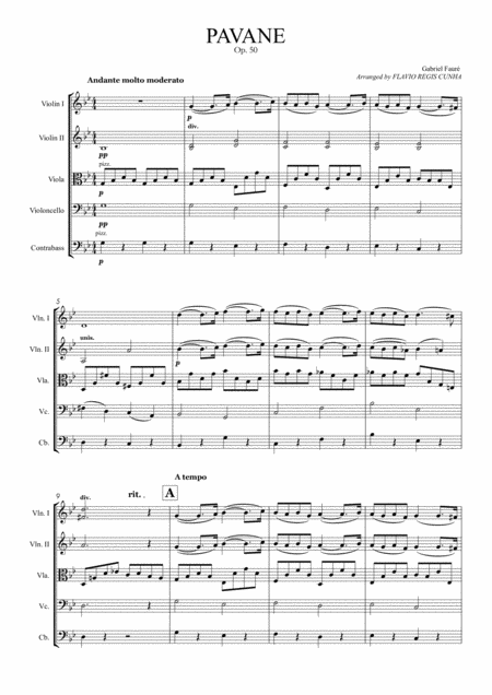 Pavane Op 50 For String Orchestra Page 2