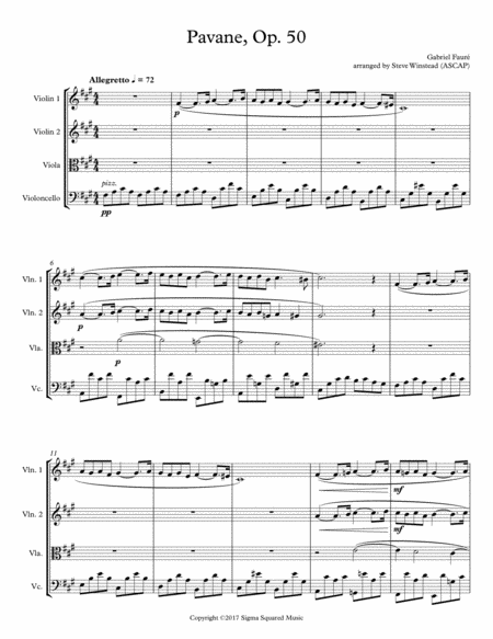 Pavane Op 50 For String Quartet Page 2