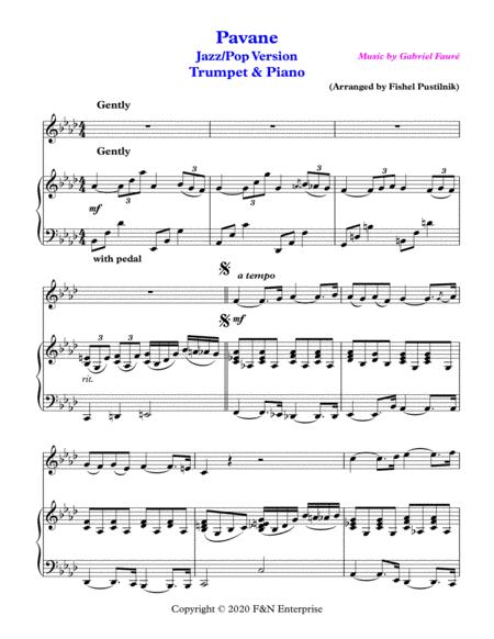 Pavane Piano Background For Trumpet And Piano Video Page 2