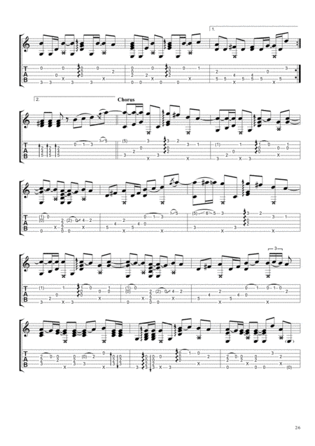 Payphone Fingerstyle Guitar Page 2