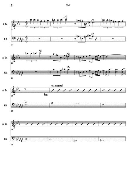 Peace Score Alto Sax Acoustic Bass Page 2