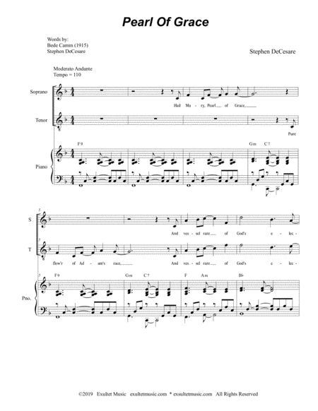 Pearl Of Grace For 2 Part Choir Soprano Tenor Page 2