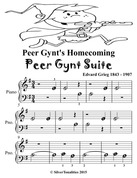 Peer Gynts Home Coming Beginner Piano Sheet Music Tadpole Edition Page 2