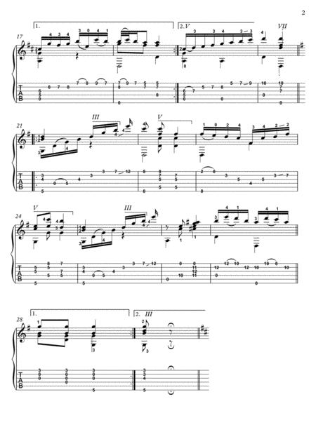 Pepita Y Rosita By Tarrega Guitar Solo Page 2