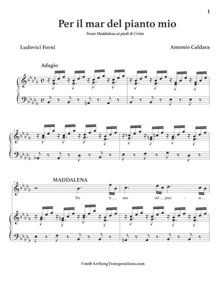 Per Il Mar Del Pianto Mio B Flat Minor Page 2