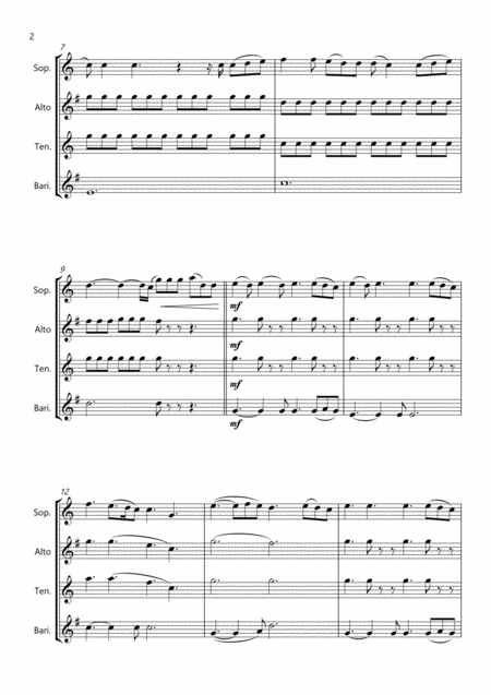 Perfect By Ed Sheeran Saxophone Quartet Satb Page 2