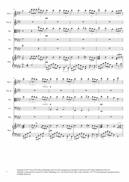 Perfect Ed Sheeran Arranged For String Quintet Piano Page 2