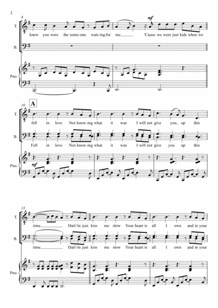 Perfect Ed Sheeran For Ttbb Piano Page 2