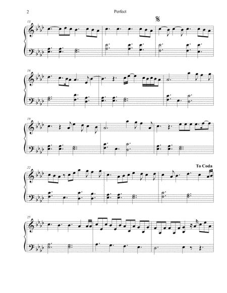 Perfect Ed Sheeran Sheet Music Easy Piano Page 2