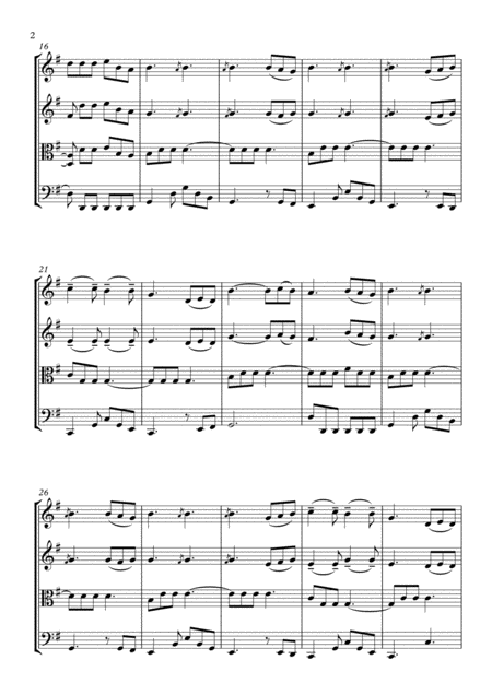 Perfect Ed Sheeran String Quartet Score Page 2