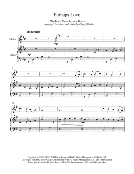 Perhaps Love Arranged For Piano And Violin Page 2