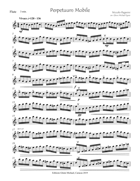 Perpetuum Mobile For Solo Flute Paganini Page 2