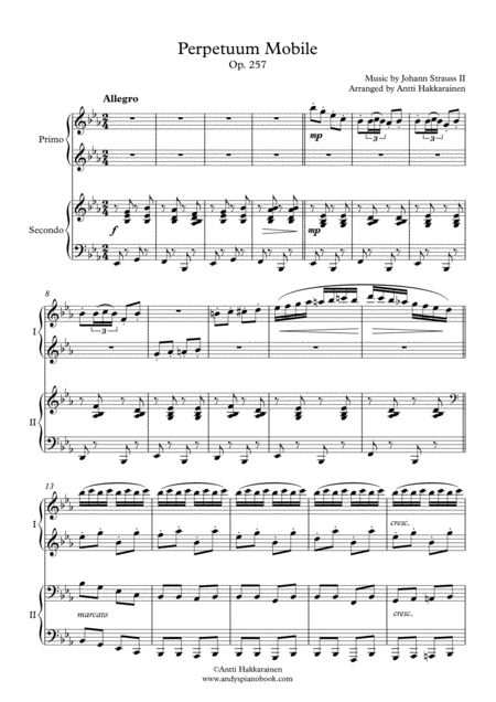 Perpetuum Mobile Piano 4 Hands Page 2