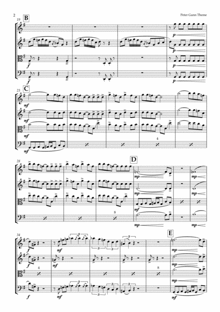 Peter Gunn Theme For String Quartet Page 2