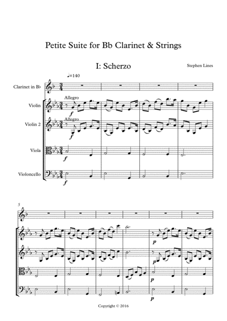 Petite Suite For Bb Clarinet Strings Page 2