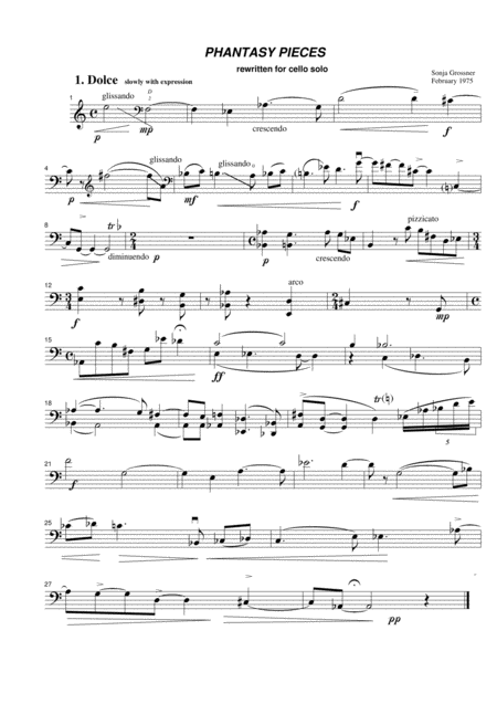 Phantasy Pieces For Cello Solo Page 2