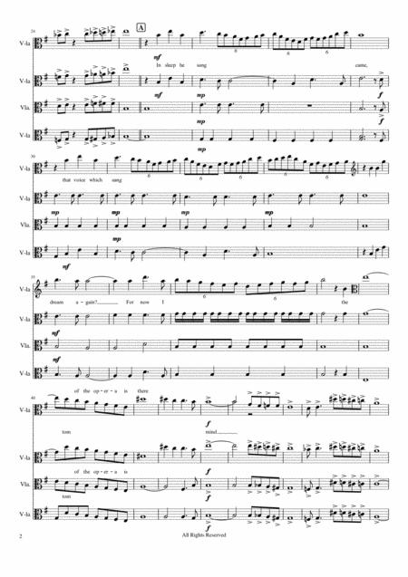 Phantom Of The Opera Medley For Four Violas Page 2