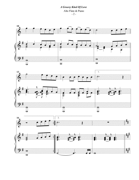 Phil Collins A Groovy Kind Of Love For Alto Flute Piano Page 2