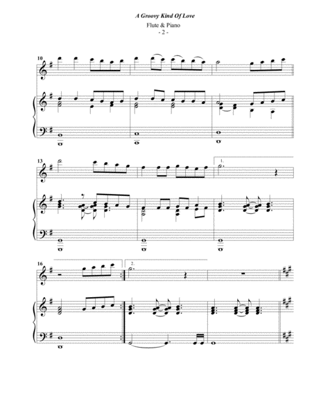 Phil Collins A Groovy Kind Of Love For Flute Piano Page 2