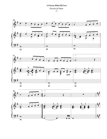 Phil Collins A Groovy Kind Of Love For Piccolo Piano Page 2