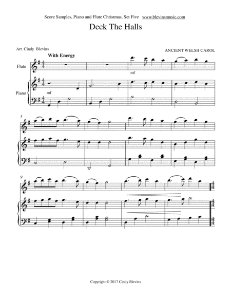 Piano And Flute For Christmas Set 5 Five Arrangements For Piano And Flute Page 2