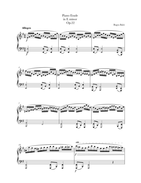 Piano Etude In E Minor Page 2