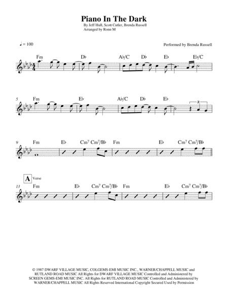 Piano In The Dark Lead Sheet Performed By Brenda Russell Page 2