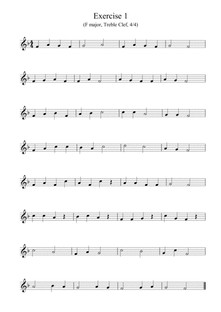 Piano Note Reading Exercise For Premier Grade Students Volume 2 Page 2