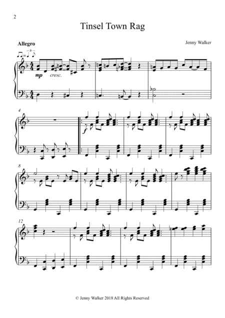 Piano Tracks 13 Tinsel Town Rag Page 2