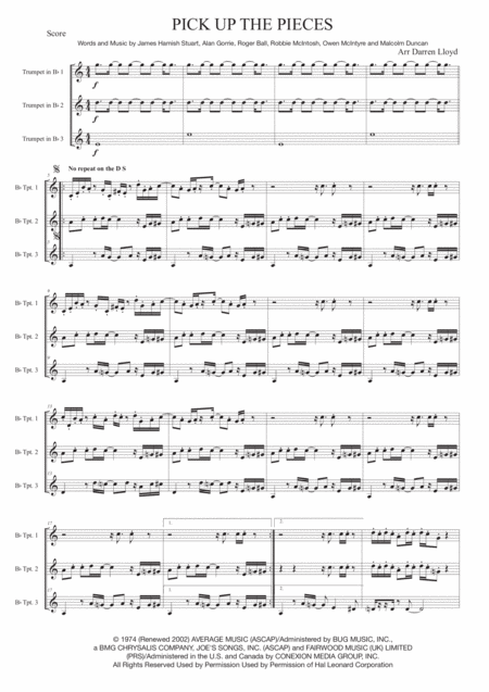 Pick Up The Pieces Trumpet Trio Page 2