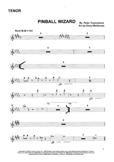 Pinball Wizard Vocal With Studio Band 4 Horns Page 2