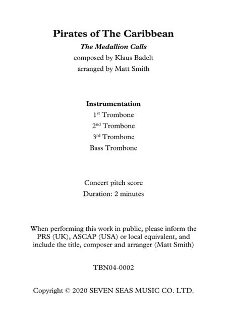 Pirates Of The Caribbean Trombone Quartet Page 2