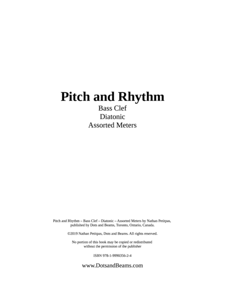 Pitch And Rhythm Bass Clef Diatonic Sight Reading Exercise Book Page 2