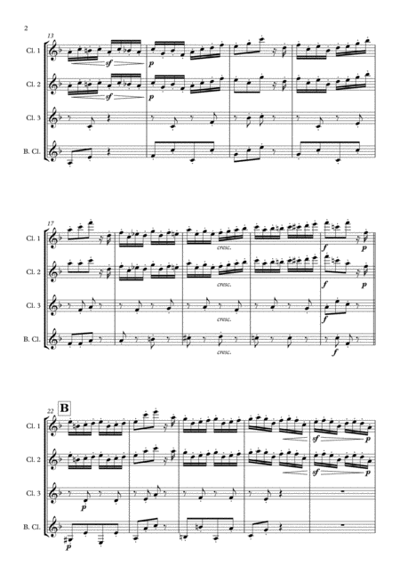 Pizzicati From Sylvia For Clarinet Quartet Page 2